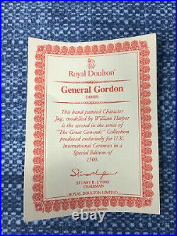 Royal Doulton General Gordon D6869 Khartoum Character Toby Jug Large 7.5 Mint