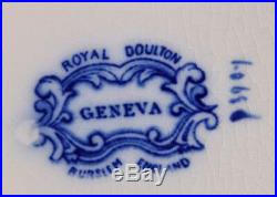 Royal Doulton Geneva Flow Blue Pitcher Jug Antique Blue White