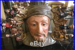 Royal Doulton Geoffrey Chaucer D7029 LG 2-Handled Character Jug 1996 with COA #568