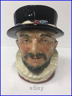 Royal Doulton Gold Handle Early Beefeater Character Jug exceptionally rare