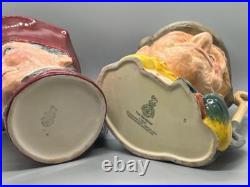 Royal Doulton Group of 2 Character Toby Jugs Cardinal and Gardener Large Size