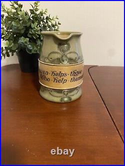 Royal Doulton Heaven helps those who help themselves Motto Jug