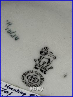 Royal Doulton Hunting Scene Pitcher Jug 6.75 Fox Hunt Rider & Hounds c. 1910