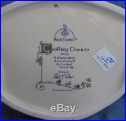 Royal Doulton Jug GEOFFREY CHAUCER D7029 CERTIFICATE BOOK PRICE £400 RARE