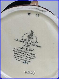 Royal Doulton Jug GEORGE STEPHENSON D7093 with COA (Ltd. Ed. 1848)