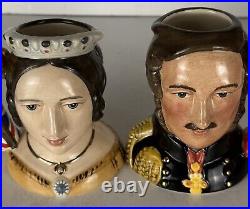 Royal Doulton Jugs QUEEN VICTORIA and PRINCE ALBERT D7072 and D7073