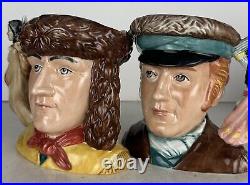 Royal Doulton Jugs WILLIAM CLARK and MERIWETHER LEWIS D7234 and D7235 with COA