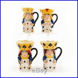 Royal Doulton KING & QUEEN PLAYING CARD JUGS Complete Set / mid-1990s Excellent