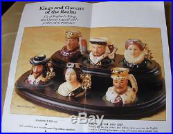 Royal Doulton KINGS And QUEENS Of The REALM Tiny Char Jugs 1994 / Museum Quality