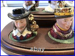 Royal Doulton King And Queens Of The Realm Tiny Character Jugs Set