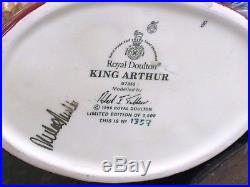 Royal Doulton King Arthur D7055 Toby Character Jug Ltd Ed 1,500 Signed withCOA