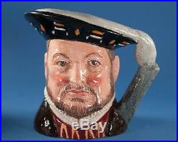 Royal Doulton King Henry VIII & Wives Toby Jugs Set of 7 Pcs Signed