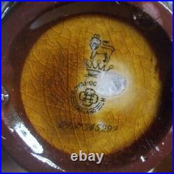 Royal Doulton Kingsware 1909 Dewars Scotch Whiskey Town Crier Pottery Jug Oyez