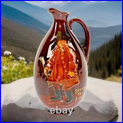 Royal Doulton Kingsware Dewar's Whiskey Flask Bottle Jug, George The Guard 1909