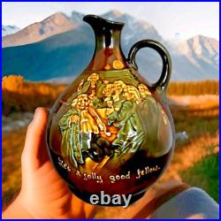 Royal Doulton Kingsware He's Jolly Good Fellow Globular Whisky Flask Jug 1923