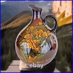 Royal Doulton Kingsware He's Jolly Good Fellow Globular Whisky Flask Jug 1923