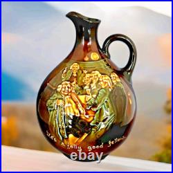 Royal Doulton Kingsware He's Jolly Good Fellow Globular Whisky Flask Jug 1923