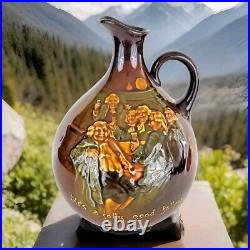 Royal Doulton Kingsware He's Jolly Good Fellow Globular Whisky Flask Jug 1923