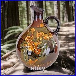 Royal Doulton Kingsware He's Jolly Good Fellow Globular Whisky Flask Jug 1923