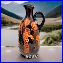 Royal Doulton Kingsware Memories Dewar's Whiskey Flask Decanter Bottle Jug 1906