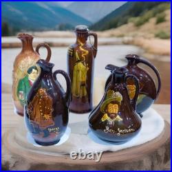 Royal Doulton Kingsware Memories Dewar's Whiskey Flask Decanter Bottle Jug 1906