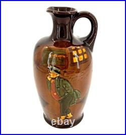 Royal Doulton Kingsware Mr. Pickwick Whiskey Flask Decanter Bottle Jug 1915