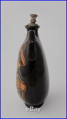 Royal Doulton Kingsware NELSON Dewar's Whisky Jug/Flask With Stopper c1914