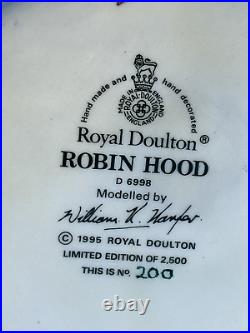 Royal Doulton LARGE 2 Handle Toby mug Robin Hood signed numbered Limited additio