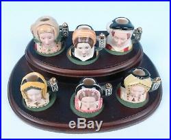 Royal Doulton LE 2500 Set of 6 Wives Henry VIII with Stand Tiny Toby Character Jug
