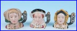 Royal Doulton LE 2500 Set of 6 Wives Henry VIII with Stand Tiny Toby Character Jug