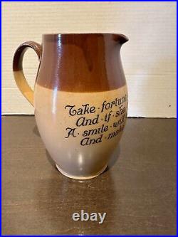 Royal Doulton Lambeth Antique Motto Pitcher Jug 8403 Good Condition