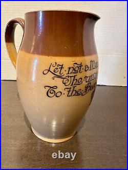 Royal Doulton Lambeth Antique Motto Pitcher Jug 8600 Excellent Condition