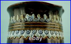 Royal Doulton Lambeth English Majolica ceramic Jug vase pitcher Bas-relief 1800