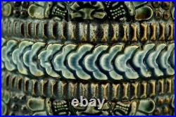 Royal Doulton Lambeth English Majolica ceramic Jug vase pitcher Bas-relief 1800