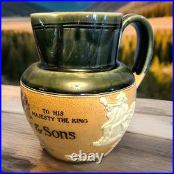 Royal Doulton Lambeth John Dewar & Sons Stoneware Pint Size Whisky Water Jug