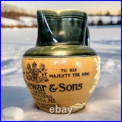 Royal Doulton Lambeth John Dewar & Sons Stoneware Pint Size Whisky Water Jug