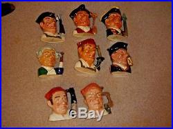 Royal Doulton Large 8 Character Toby Jugs Complete Williamsburg Collection