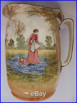 Royal Doulton Large Bluebell Gatherers D3812 Ice Jug/Water Pitcher Series Ware