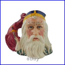 Royal Doulton Large Character Jug D7117 Merlin 6666 RD