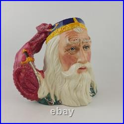 Royal Doulton Large Character Jug D7117 Merlin 6666 RD