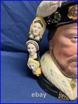 Royal Doulton Large Character Jug Henry VIII with Wives on Handles