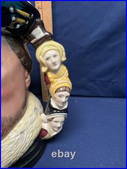 Royal Doulton Large Character Jug Henry VIII with Wives on Handles