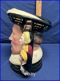 Royal Doulton Large Character Jug Henry VIII with Wives on Handles