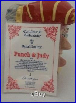 Royal Doulton Large Character Jug Punch And Judy D6946 Limited Edition Number 1