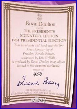 Royal Doulton Large Character Jug Ronald Reagan, President's Signature Edition