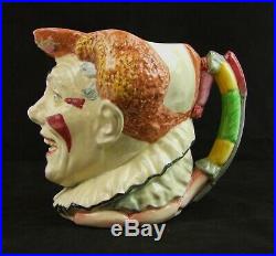 Royal Doulton Large Character Jug The Clown Red Hair D5610 Made in England