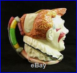 Royal Doulton Large Character Jug The Clown Red Hair D5610 Made in England
