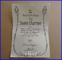 Royal Doulton Large Character Jug'The Snake Charmer' withCOA Limited Edition