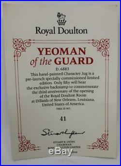 Royal Doulton Large Character Jug The Yeoman of the Guard D6883 Dillards 41 / 50