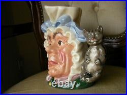 Royal Doulton Large Character Toby Jug D6842 Cook Cheshire Cat Alice Wonderland